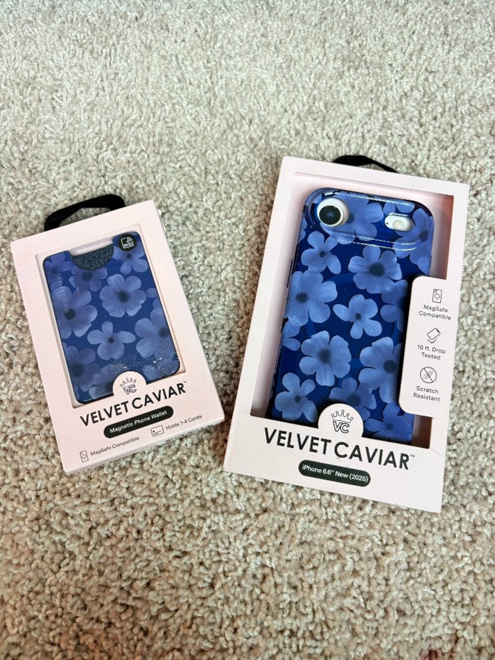 Velvet Caviar Blue Floral Wallet and iPhone 6.6 New 2025 Case Set New With Tags